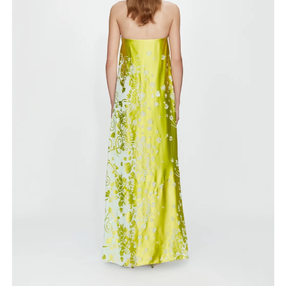 Christopher Esber Lime Green Floral Maxi Dress - Picture 3 of 5